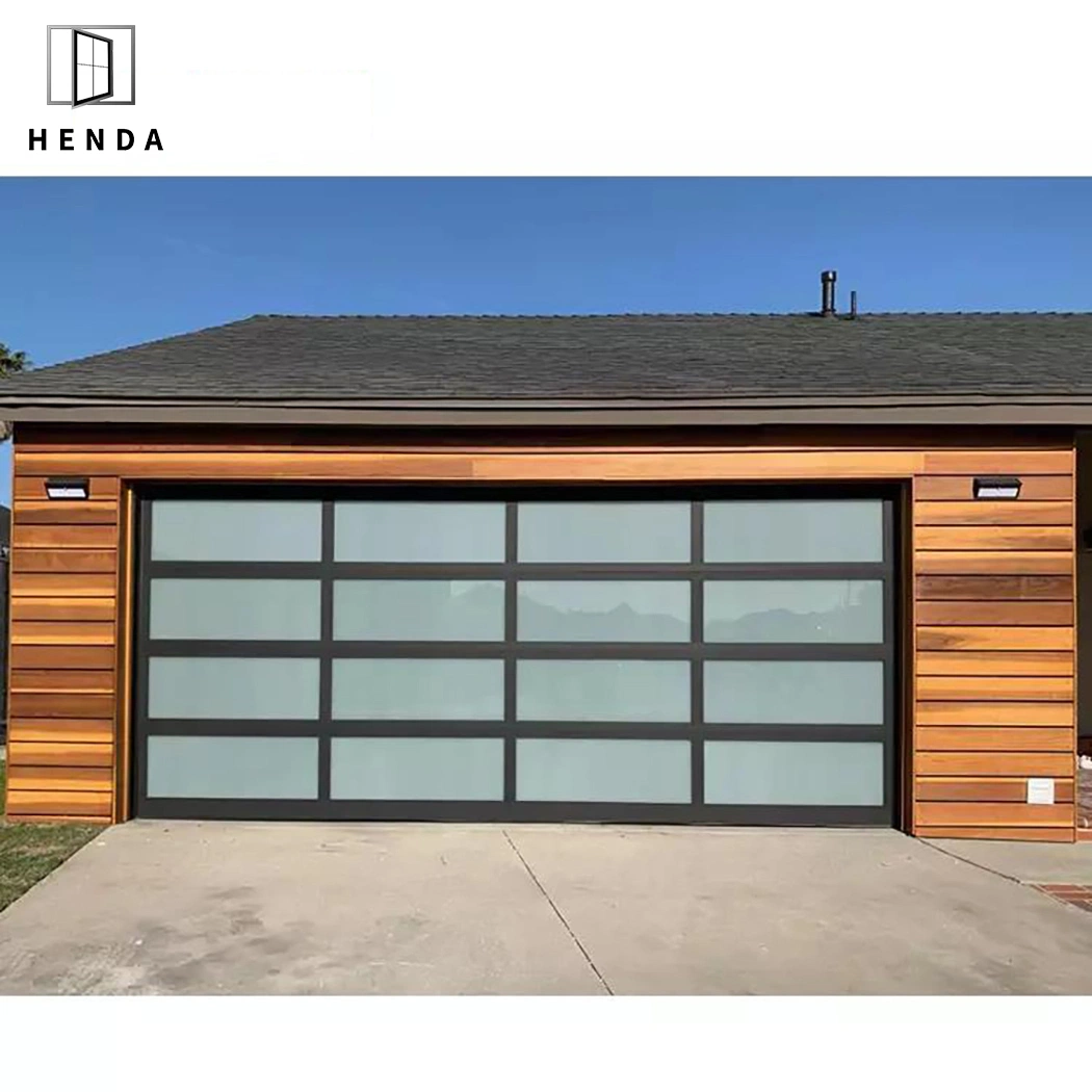 Factory Direct Amérique personnalisé standard en aluminium trempé teinté Vitrage en verre dépoli/Télécommande obturateur automatique de rouleau de porte de garage de verre aluminium