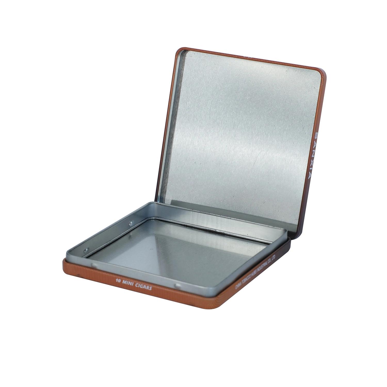 Rectangular Tin Cigarette Cases / Cigarette Packaging Tin Box / Hinged Metal Cigarette Box
