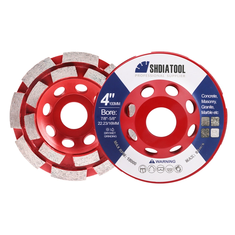 4.5'' Double-Row Cup Sintered Diamond Grinding Wheel with Better Balance