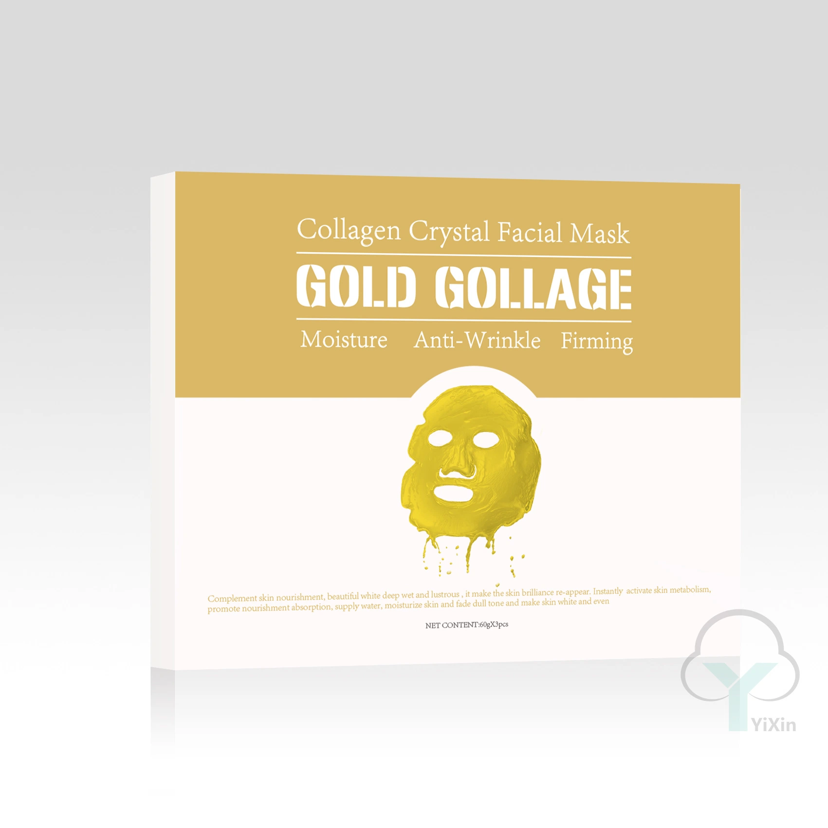 OEM Gold Collagen Crystal Facial Mask Golden Anti-Wrinkle Face Mask