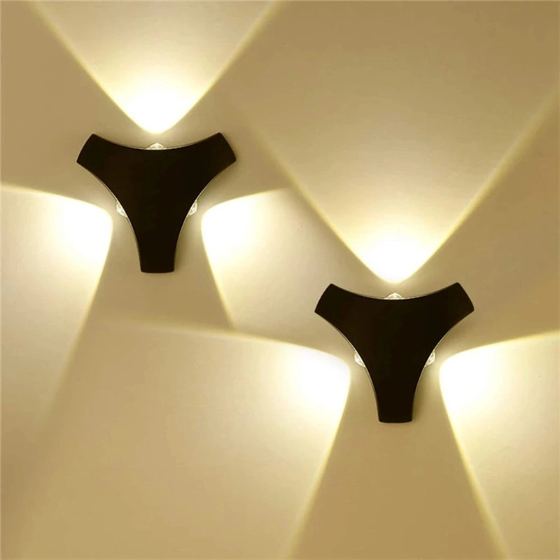 Mayorista/Proveedor Cross-Border LED dedicado de tres horquillas para pared exterior Luz simple compacta Iluminación de la puerta del jardín de cabecera Amazon