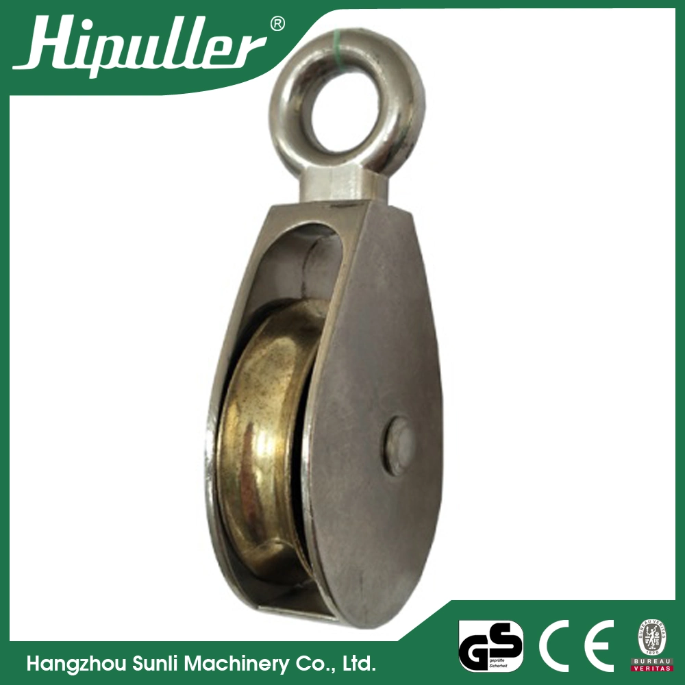 Zinc Alloy Die Cast Double Pulley with Nylon Wheel/Swivel Eye