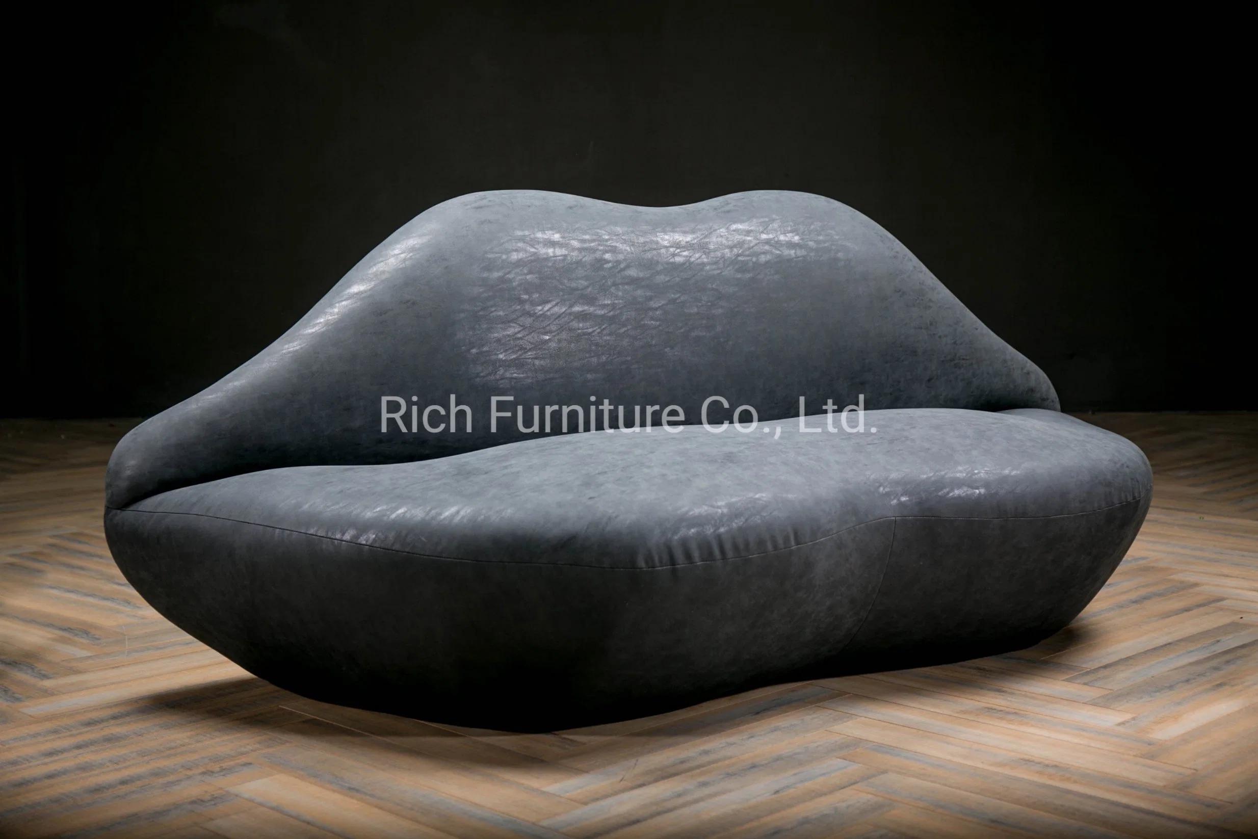 Для отдыхающих черный Vintage кожи PU пола диван современная мебель для гостиной с одной спальней и использование