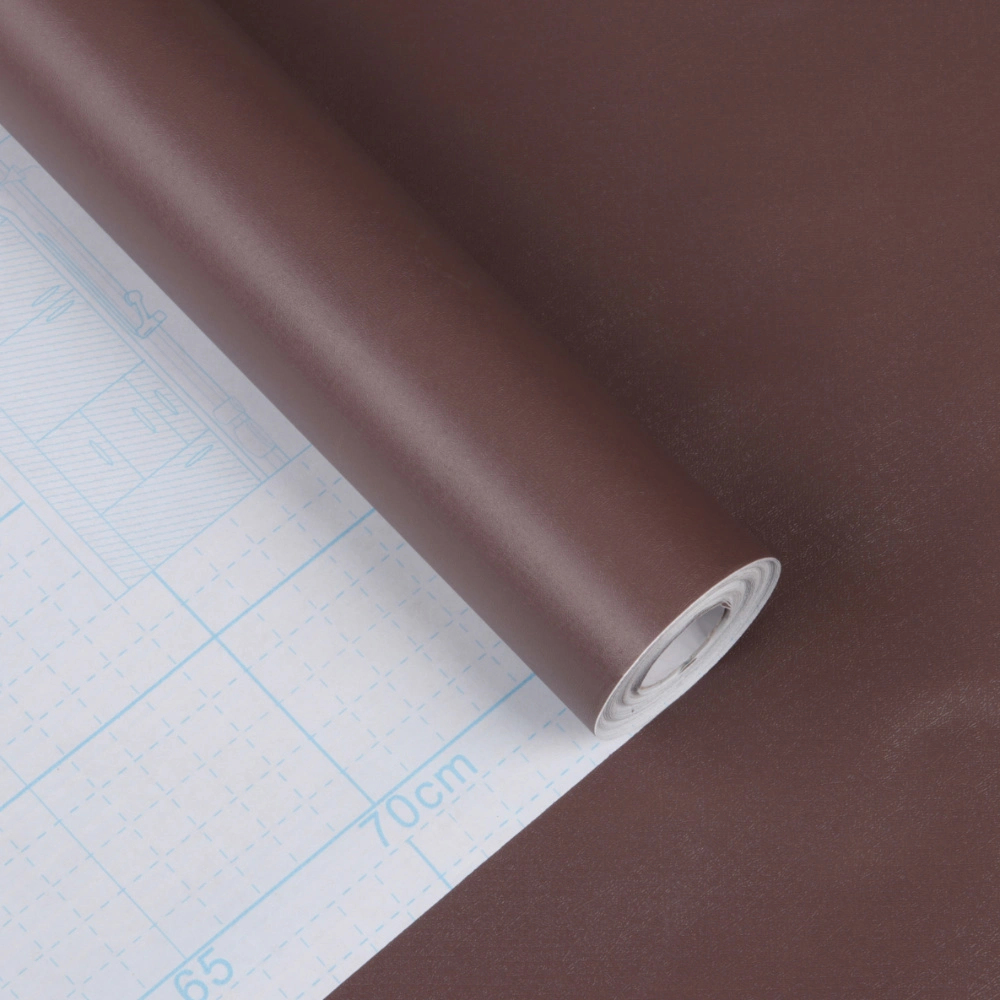 Factory Suppy Brown Color Plastic Self Adhesive DIY Waterproof Wall Paper PVC Wall Covering