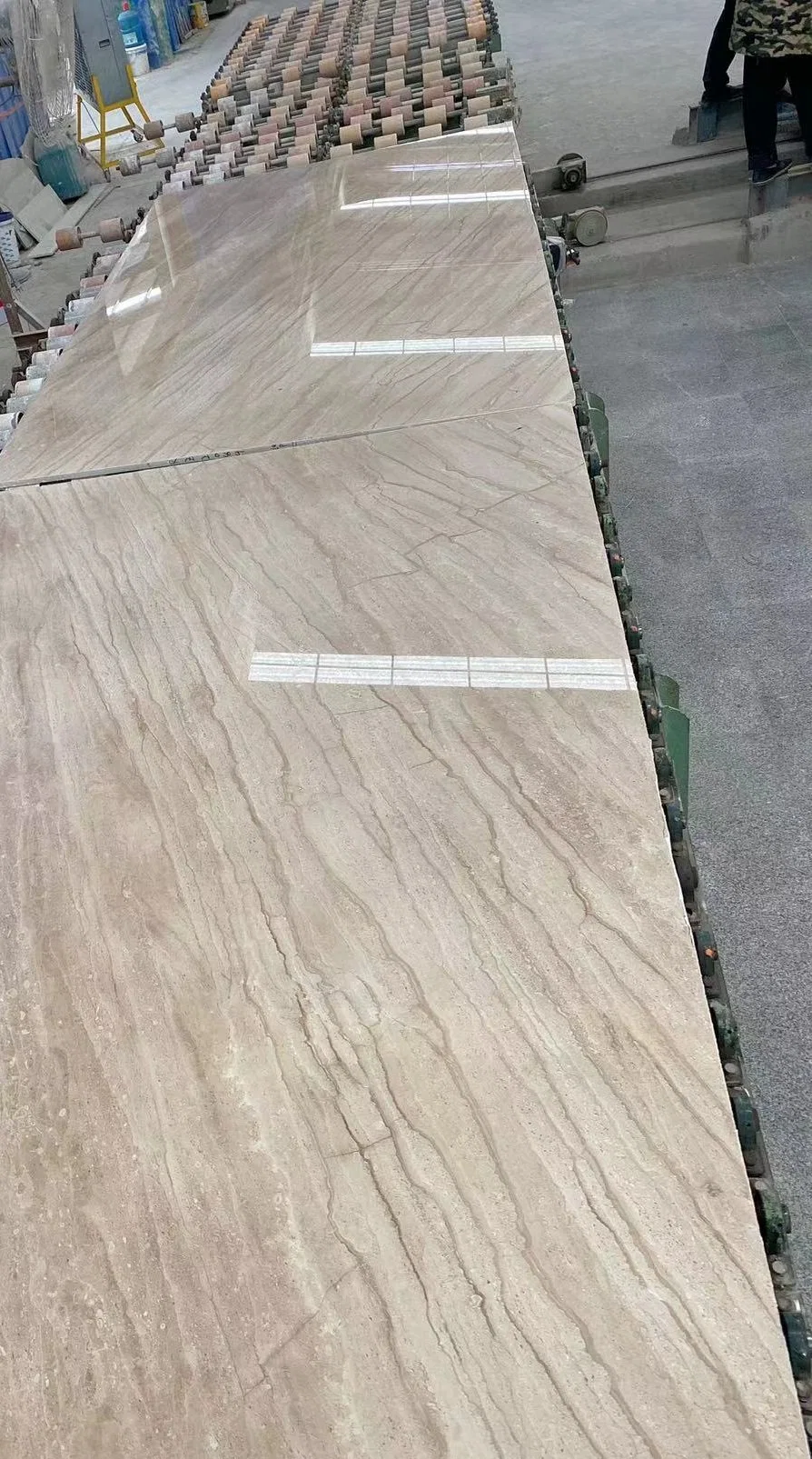 Daino Beige Marble Natural Stones Polished Bookmatch Slabs