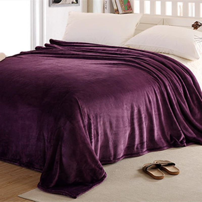 Оптовая торговля Home Текстиль полиэфирная броская одеяло одеяло однослойные Сплошная фланелевая одеяло