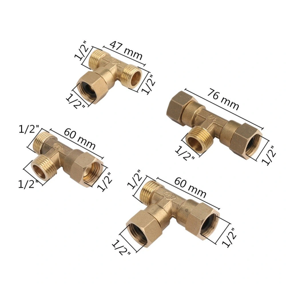 1/2" Male/Female Thread Brass Connector Garden Water Connector Faucet Coupling Adapter Pipe Plumbing Pneumatic Fitting