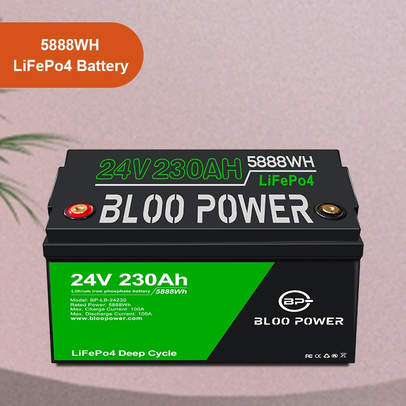 Bloopower almacenamiento personalizado 12V 100 Ah con BMS Phosphate Energy Para vehículo de trabajo aéreo de visita turística en coche eléctrico