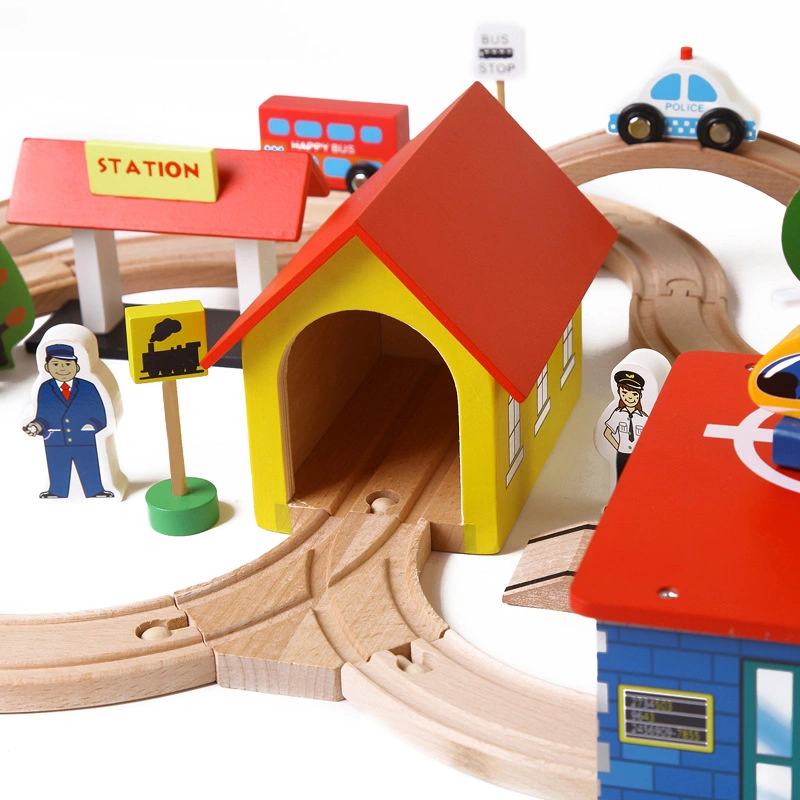 69 Pieces of Railcar Manual Train Set Children's Educational Assembled Parent-Child Toys