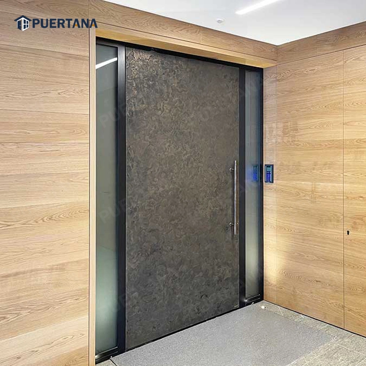 Modern Entry Stainless Steel Pivot Door for House