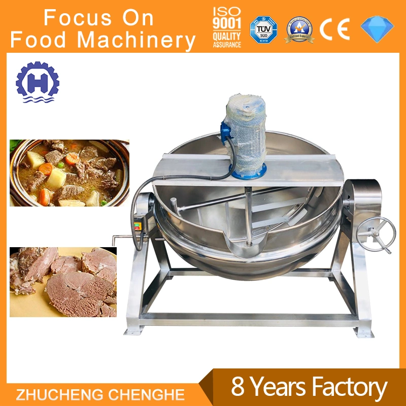 Electric Braising Equipment: Pork Head, Meat, Beef Steaming and Boiling Sandwich Pot