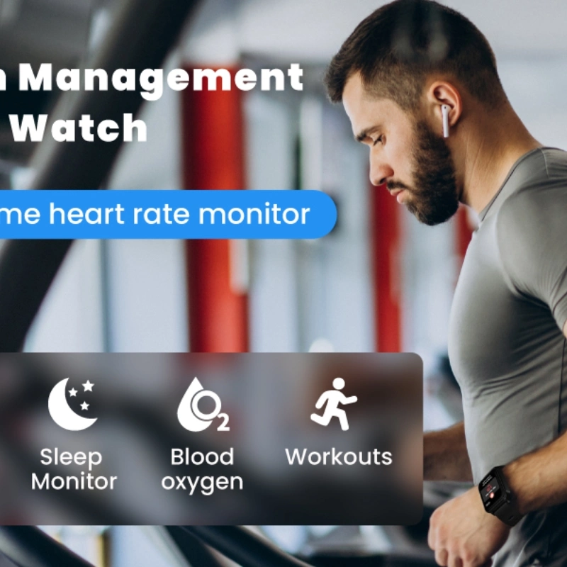 Bluetooth Smart Watch Can Be Touched to Measure Heart Rate