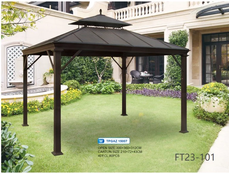 2023 Double Vent Screen Gazebo Canopy Outdoor Deck Gazebo with Netting