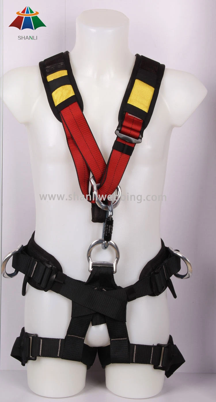 Multi-Function Full Body Safety Harness/ Safety Belt/ Nylon Webbing Safety Harness for Climbing, Rescue, Industrial