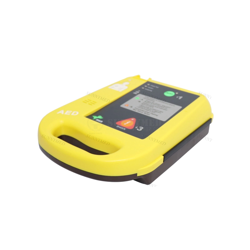 Sy-C025 Medizinische Notfallausrüstung Tragbarer Herzschrittmacher AED automatisierter externer Defibrillator Mit Englisch/Spanisch