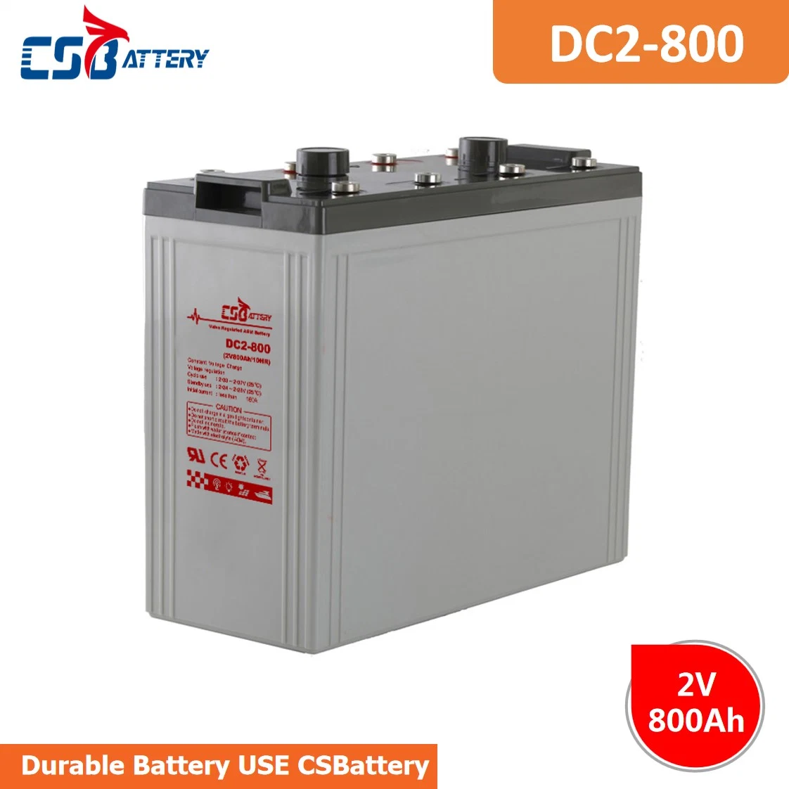 Csbattery 2V600ah Bateria Sealed Deep Cycle Lead Acid AGM Battery for Solar-Charger-Controller/Pump/Nuclear-Power-Station/Ada