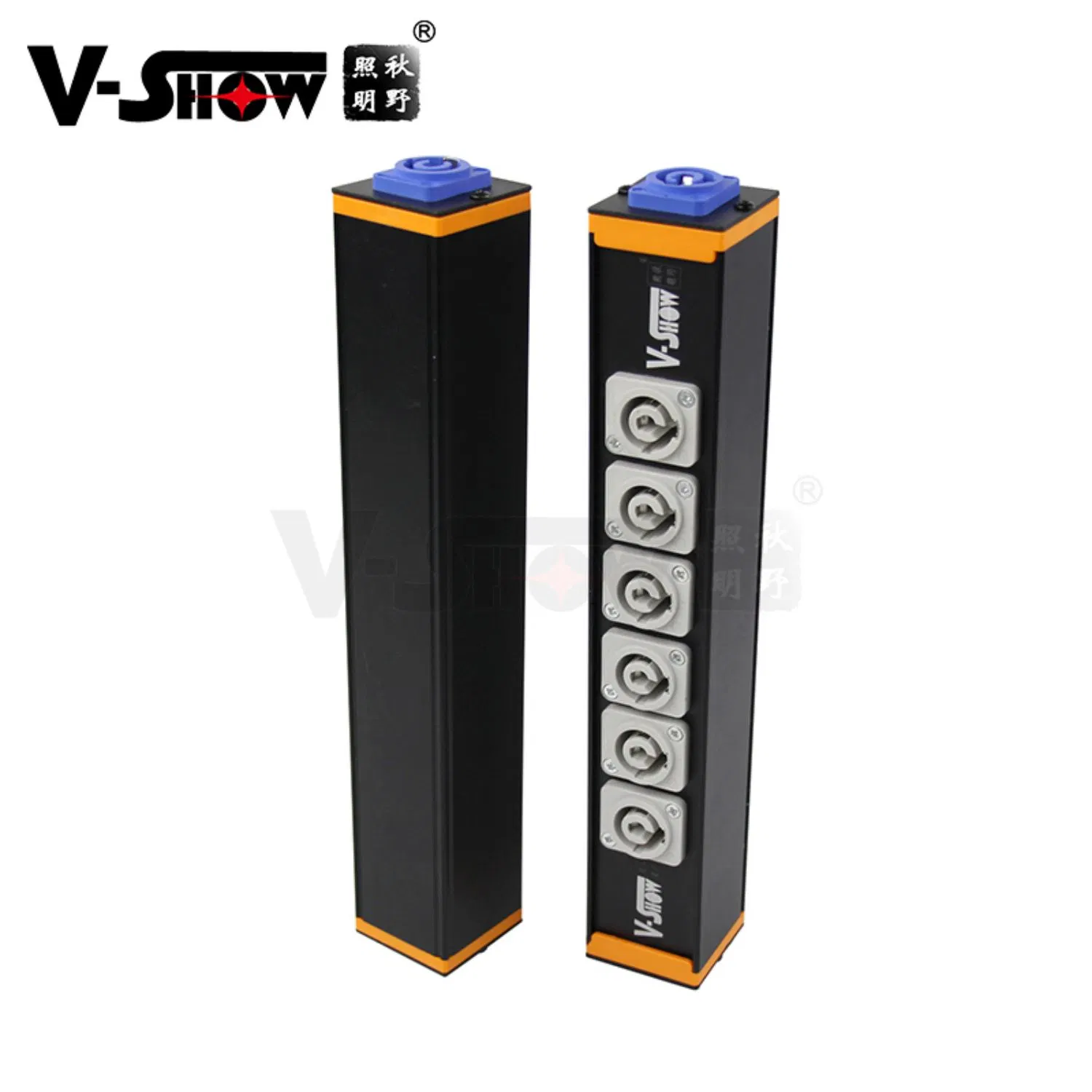 V-Show High quality/High cost performance  Power Strips Powercon Blue Input*1 +Powercon White Output*7