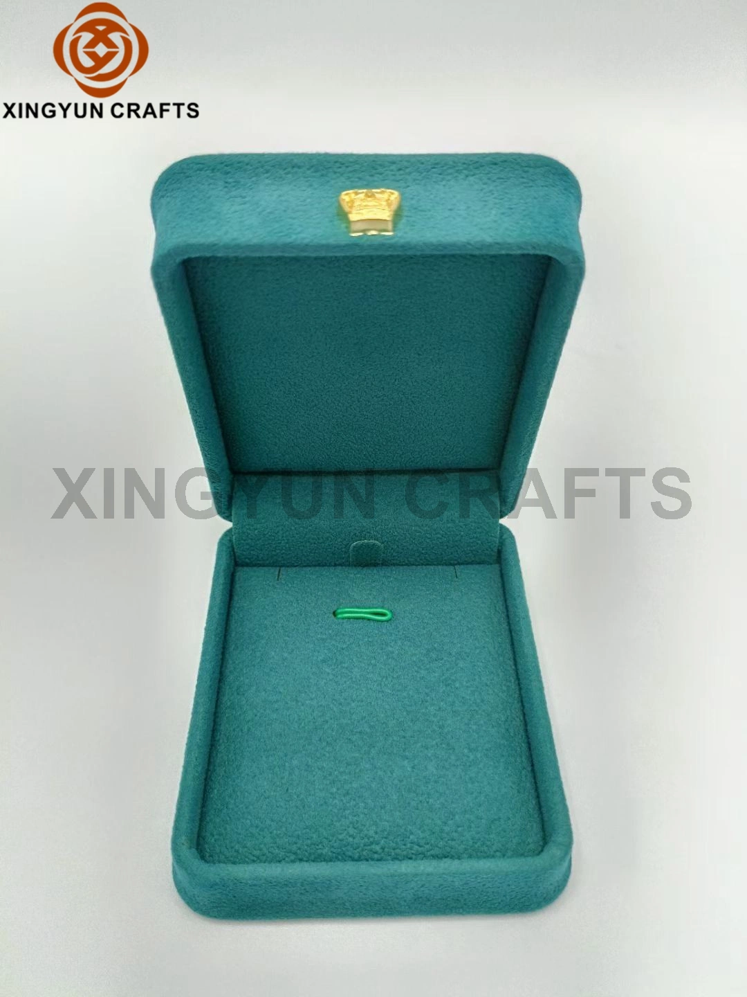 2022 New Turquoise Color Hot-Stamping Leatherette Jewelry Peal Necklace Box Wholesale/Supplier Cheap Jewel Decorative Gift Box