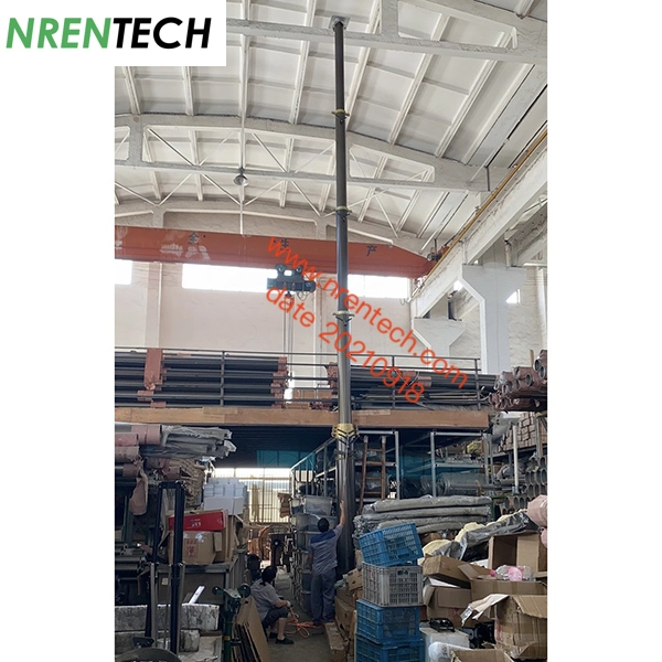 15m Telescoping Pneumatic Mast 350kg Payload para Nigeria Telecom Departamento