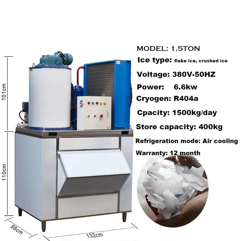 Equipamento automático para máquinas de gelo para máquinas de gelo de 1 tonelada/1,5 tonelada/2 toneladas/3 toneladas/5 toneladas para pré-instalação Refrigeração