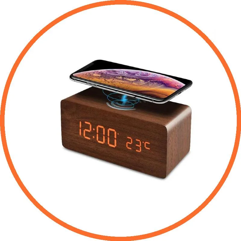 Custom Logo Indoor Holz LED-Display Deigital Countdown Timer Uhr LED-Uhr