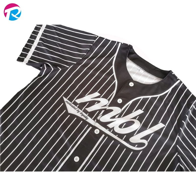 Camisetas uniformes de béisbol de malla transpirable personalizadas para hombre