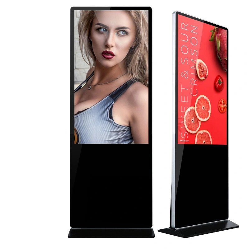 43 55 polegadas LCD Media Player Toque Tela Android Publicidade Digital Signage Internet Tripé Totem visor LCD