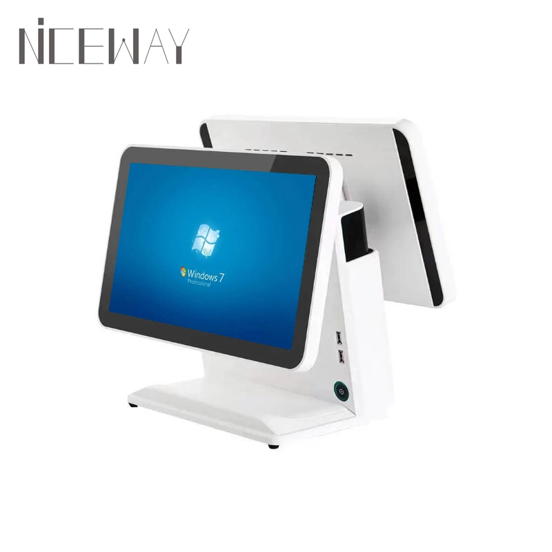 Factory Direct 15 pulgadas Dual Touch Cash Register Terminal todos En un sistema POS