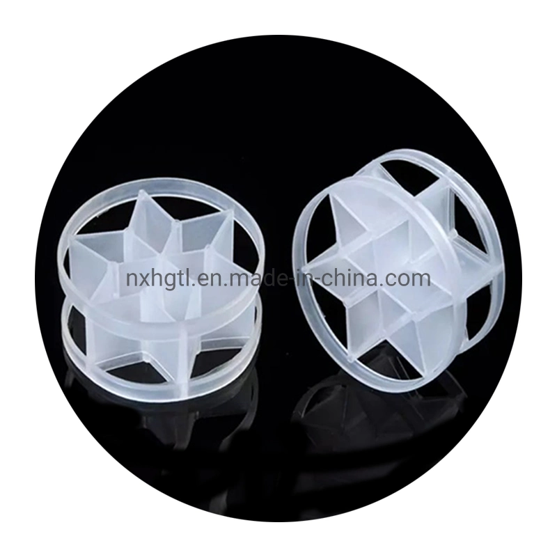 PE PP Rpp PVC CPVC PVDF Plastic Hexagonal Ring & Six Prismatic Ring as Mass Transfer Media