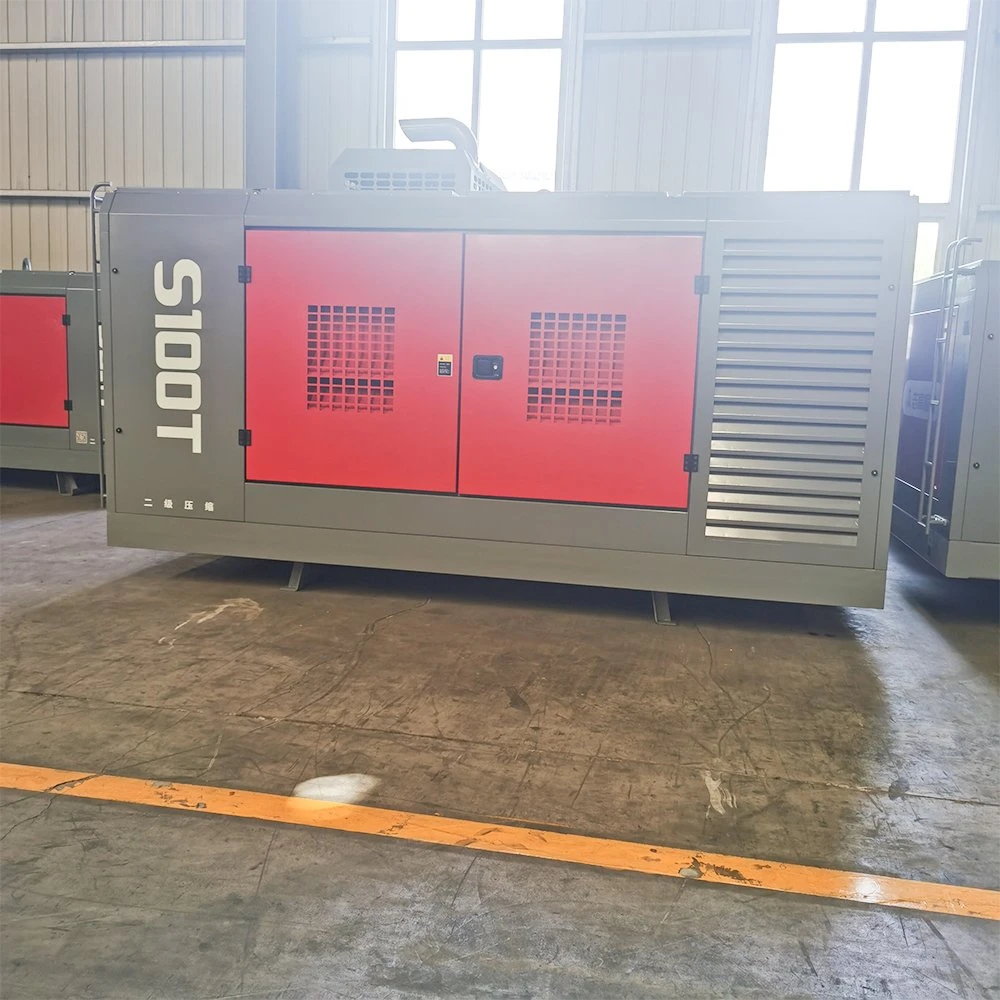 S100t Diesel Screw Compressor 31 M3/Min 25 Bar Two Stage Compression Screw Type Air Compressor for Sale