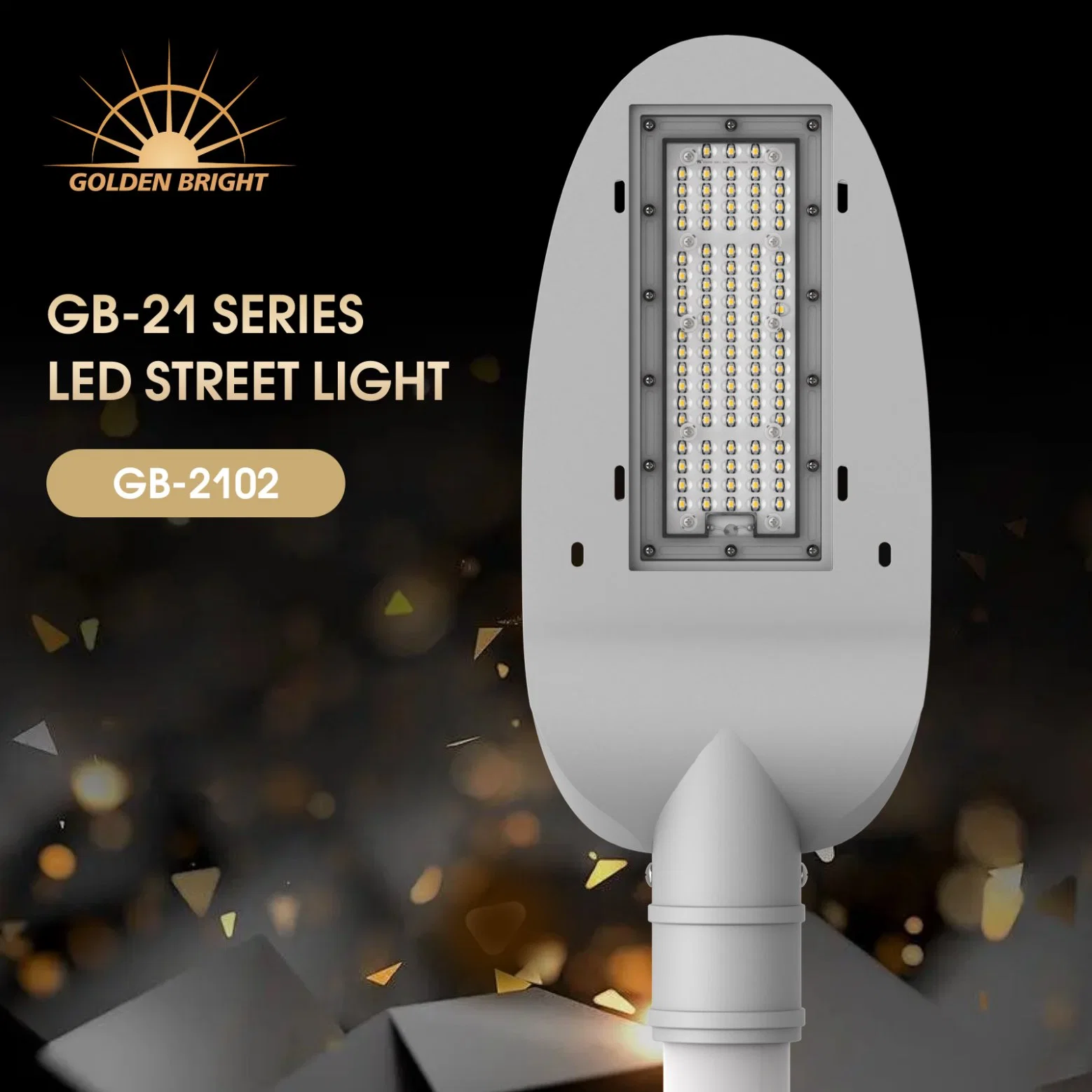 علبة إضاءة شارع ألومنيوم، بطارية شمسية LED خارجية بقوة 100 واط الإضاءة