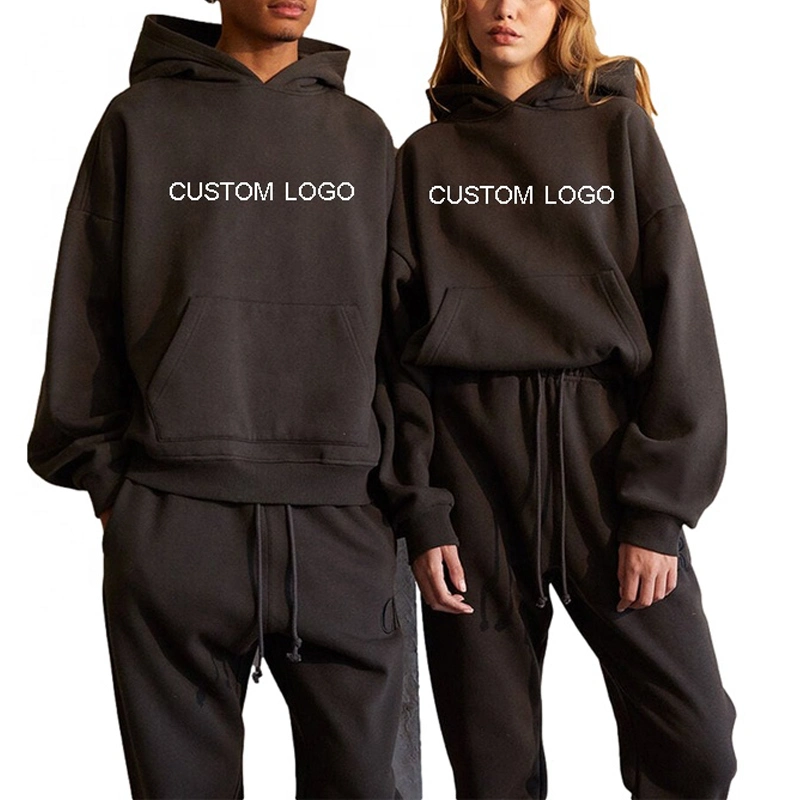 Customized Sweat Suits Unisex Fitness Sportswear Activewear Hoodie Two Piece Set Gym Wear Tracksuits Jogging Suits