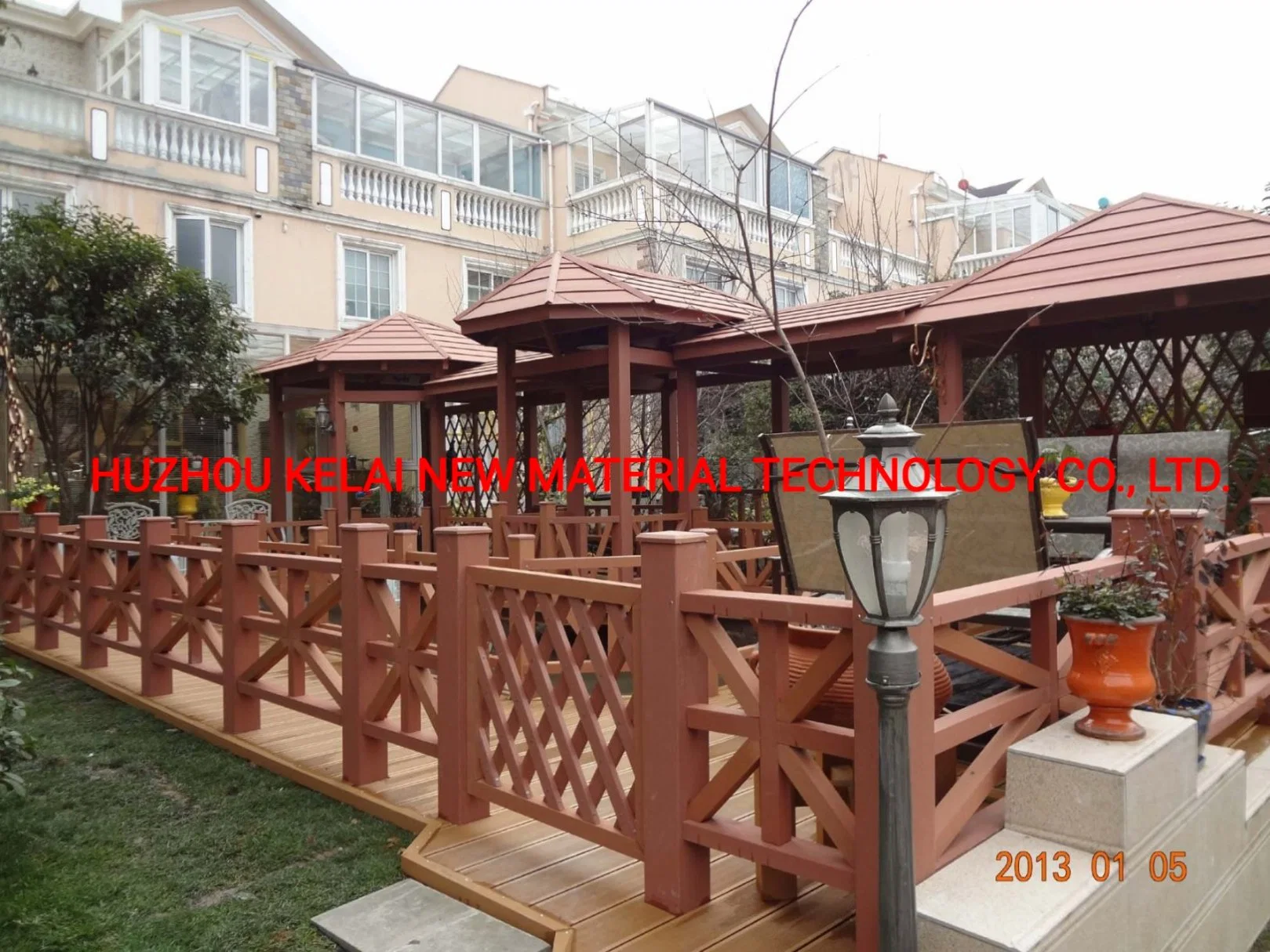 No Staining, Oiling or Painting Wooden Plastic Composite Handrails for Outdoor Porch/Stair Steps, Exterior Handrail Bracket