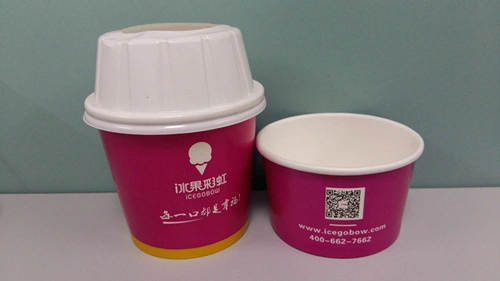 China Factory Disposable Ice Cream Cup with Lid