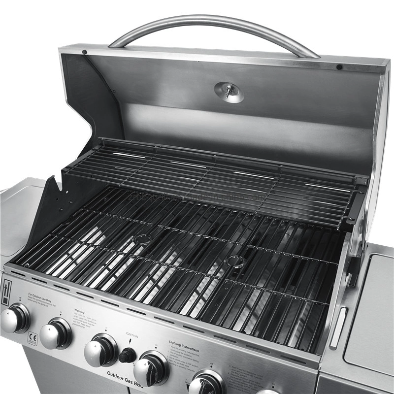 Stainless Steel Home Garden Gas BBQ Grill 6 Burner with Side Burner