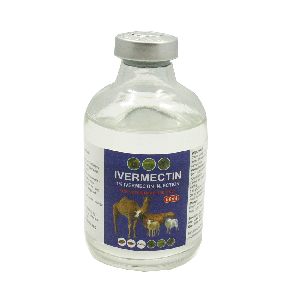 1% Inyección 50ml botella de Ivermectin Veterinaria