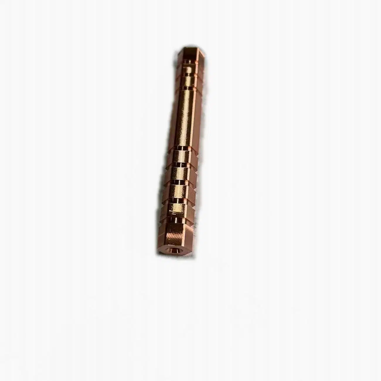Precision CNC Turning Copper Parts Copper Fastener Connection Parts Feedthrough Copper Parts OEM Long Copper Bar Copper Tube Turning Parts