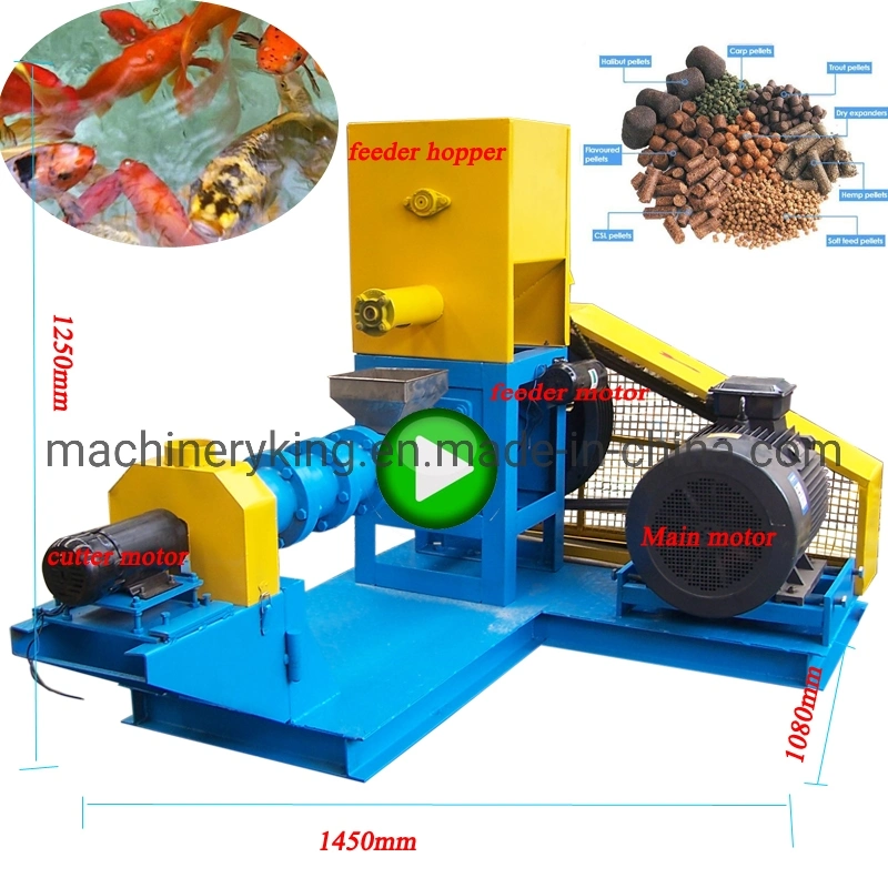 Fish Dog Cat Bird Food Processing 300-400kg/H Floating Fish Feed Mill Pellet Extruder Machine