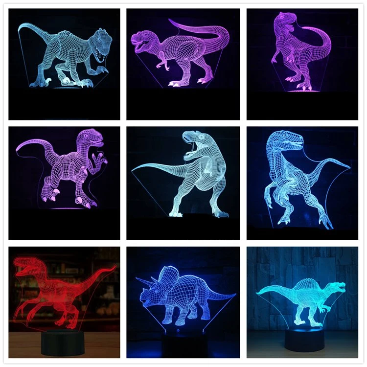 Christmas Baby Kids Illusion Multicolor Change 3D Visual LED Night Light for Bedroom Household