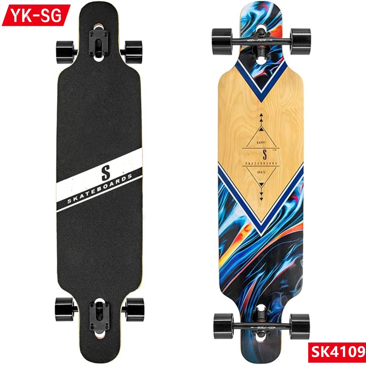 Longboard Skateboard 41inch 41*09 Inch Dancing Board Long Board Free Style Complete Cruiser Pintail