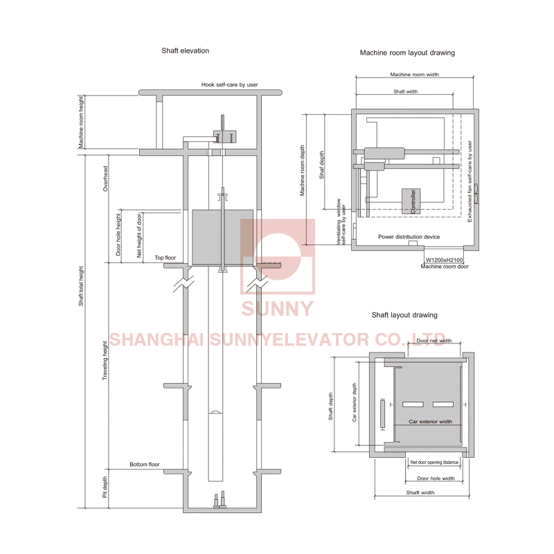 Stainless Steel Freight/Goods Elevator with Good Quality and Large Space