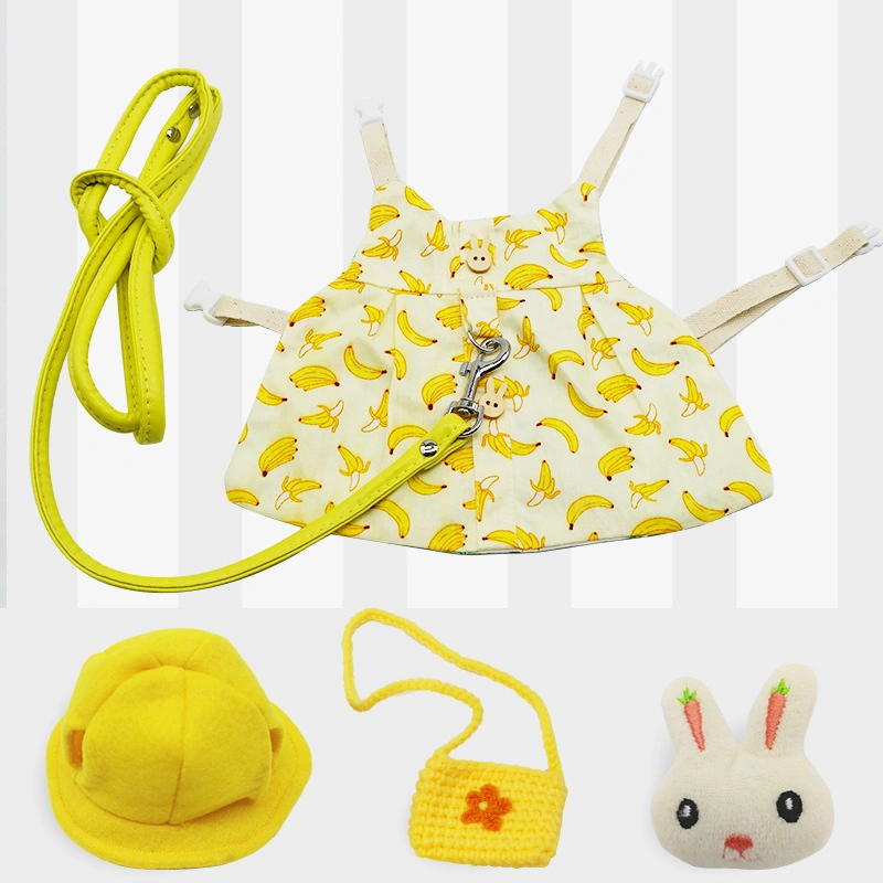 Bonitinha Bunny colete de estimação Piscina Acessórios Leash roupas de coelho tira do chicote leash para vestir roupas para Chicote de coelho Coelho