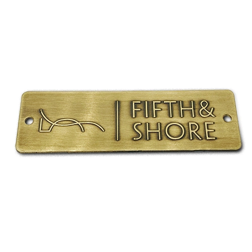 Embossed Brass Plate Furnature Metal Logo