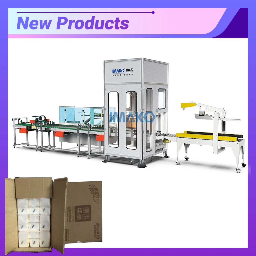 Automatic Carton Box Packing Machine for Diaper, Facial Tissue, Napkin