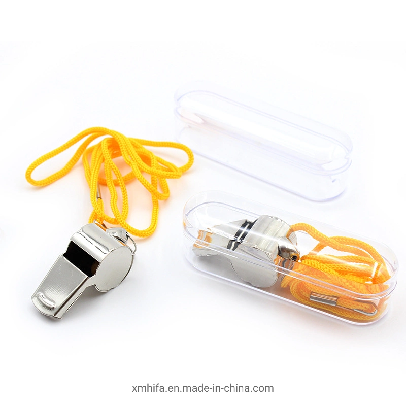 Referee Metal Sports Goods Whistle with Lanyard