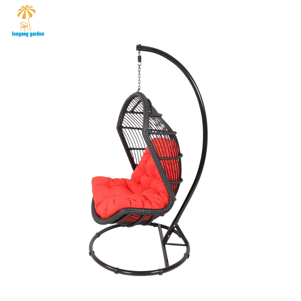 Living Room Leisure Wicker Hammock Garden Patio Single Rattan Hanging Swing Chairs with Stand