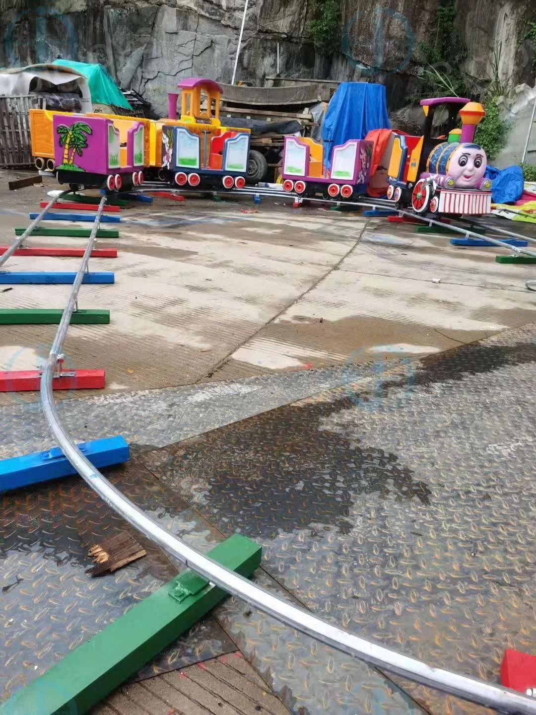 Los niños Electric Amusement paseos en tren Tren Eléctrico pista oval