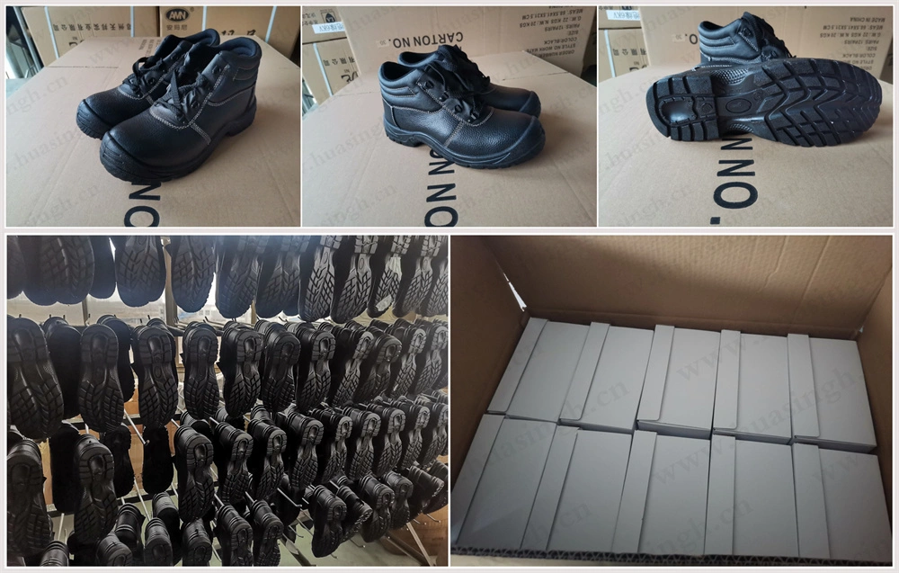 Lxg, Ummantelung Stahleinsatz Anti-Pannenschutz schwarze Sicherheitsstiefel Säurebeständige PU/PU-Injektion Outdoor-Arbeitsschutzschuh HSB275