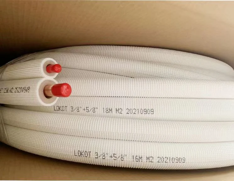 Refrigeration Parts 3/8 Inch Air Conditioning Rubber HVAC PVC Insulated Copper Pipe