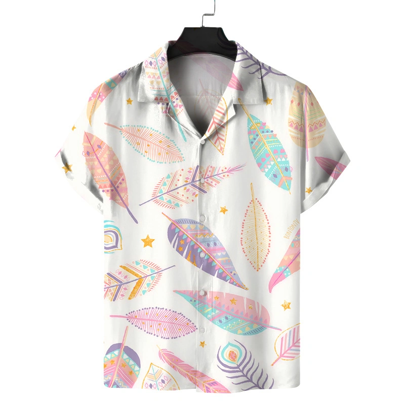 Summer Wear Beach Apparels Men Clothing Custom Polyester Spandex Hawaiian Shirts